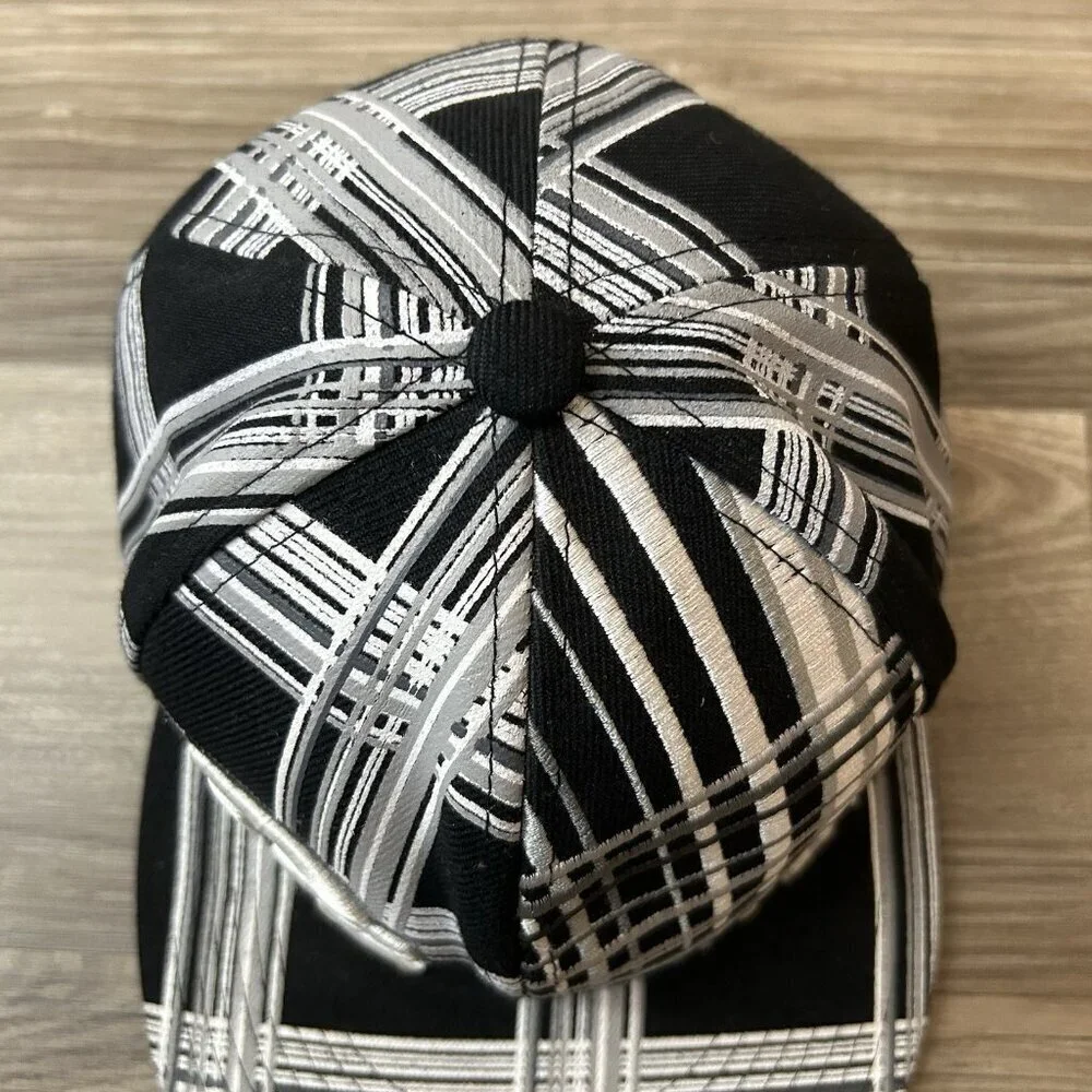 Washington DC Fitted Hip Hop Cap Size M Plaid Ultimate City Hunter Ultimate EUC